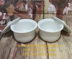 Thố cá nhân có nắp 0.88L gốm sứ Minh Long - thố sứ có nắp minh long