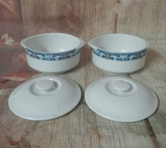 Thố yến có nắp gốm sứ Minh Long 10cm - thố chưng yến sứ minh long