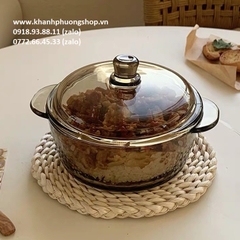 nồi thuỷ tinh có nắp 1L - thố thuỷ tinh có nắp 1L