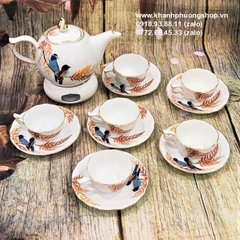 bộ ấm trà gốm sứ Minh Long - bộ ấm trà sứ Minh Long