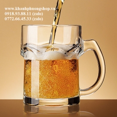 bộ 6 ly bia có quai cao cấp 400ml - bộ ly uống bia thuỷ tinh cao cấp