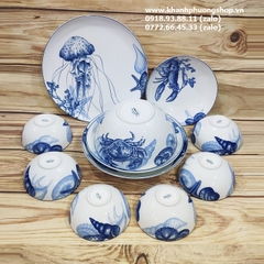 bộ chén tô dĩa Đại Dương sứ Minh Long - bộ tô chén dĩa sứ minh long Đại Dương