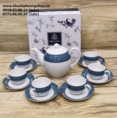 bộ ấm trà Diệp Lục sứ Minh Long - bộ ấm trà Diệp Lục gốm sứ Minh Long