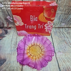 dĩa thủy tinh hình hoa hướng dương - dĩa thủy tinh cao cấp