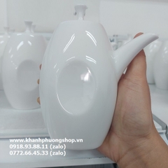 bình đựng nước chấm sứ Minh Long - bình đựng nước chấm sứ