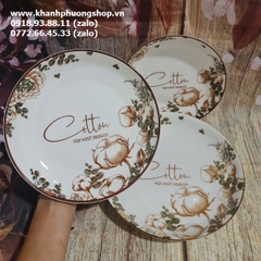 bộ chén tô dĩa sứ Cotton cao cấp, sang trọng - bộ bàn tô chén dĩa sứ đẹp