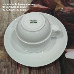 tách uống cà phê capuchino, latte sứ Minh Long màu trắng