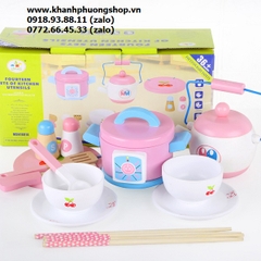 bộ đồ chơi nhà bếp bằng gỗ cho bé - bộ đồ chơi nhà bếp gỗ cho bé
