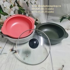nồi sứ Minh Long nắp kính - nồi sứ minh long nắp thủy tinh