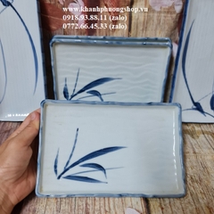 [thanh lí] khay để sushi sứ Nhật cao cấp - khay sứ để sushi