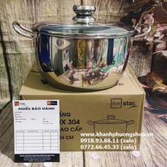 nồi inox five star 3 đáy 24cm - nồi inox five star 3 đáy
