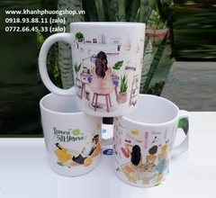 ly sứ trắng uống nước - ly sứ trắng