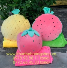 Bộ mền gối 2 trong 1 hình trái thơm vàng