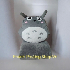 Bộ mền gối 3 trong 1 totoro xám có ủ ấm tay