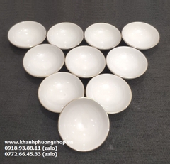 chén chấm viền vàng sứ Minh Long - chén chấm viền vàng sứ minh long