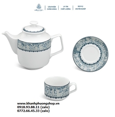 bộ ấm trà sứ Minh Long Vinh Quy Nhạt - bộ ấm trà Vinh Quy Nhạt sứ Minh Long