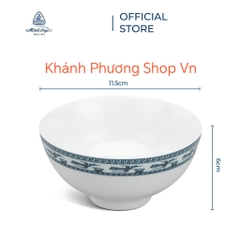 Bộ 10 chén cơm Chim Lạc 11.5cm gốm sứ Minh Long