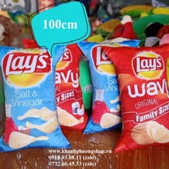 gối ôm hình gói bim bim size 1m - gối ôm gói bim bim 100cm