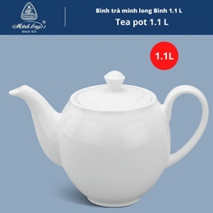 bộ ấm trà sứ minh long Camellia trắng - bộ ấm trà gốm sứ Minh Long