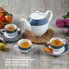 bộ ấm trà Diệp Lục sứ Minh Long - bộ ấm trà Diệp Lục gốm sứ Minh Long