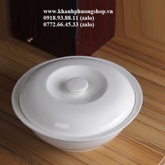 thố sứ đựng cơm canh có nắp - thố sứ đựng cơm