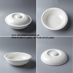 thố sứ đựng cơm canh có nắp - thố sứ đựng cơm