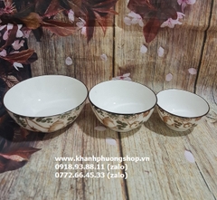 bộ chén tô dĩa sứ Cotton cao cấp, sang trọng - bộ bàn tô chén dĩa sứ đẹp