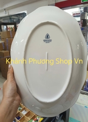 Dĩa hột xoài lòng sâu Đài Cát 37cm gốm sứ Minh Long