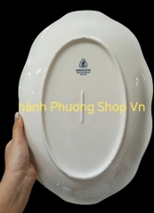 Dĩa hột xoài lòng sâu Đài Cát 37cm gốm sứ Minh Long