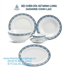 Bộ tô chén dĩa sứ Minh Long Chim Lạc 20 món