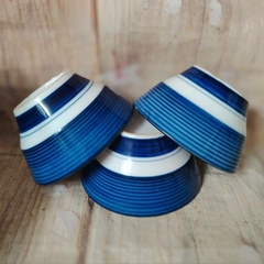 Bộ 3 tô sứ Nhật cao cấp 14cm - tô sứ màu xanh dương