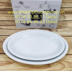 Dĩa hột xoài lòng sâu 28cm gốm sứ Minh Long