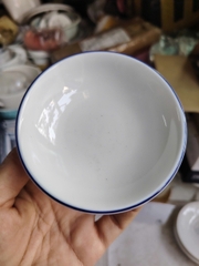 Combo 5 chén chấm 9cm viền xanh dương