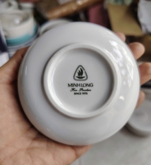 Combo 5 chén chấm 9cm viền xanh dương