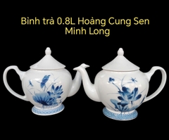 Bình trà Hoàng Cung Sen 0.8L gốm sứ Minh Long