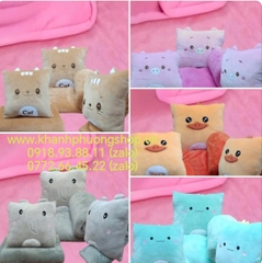 Bộ mền gối 2 trong 1 chăn nhiều mẫu cute