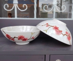 Bộ 2 tô trung 20cm Sắc Xuân Hoa Đào sứ Minh Long