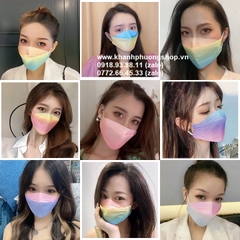 khẩu trang màu pastel - khẩu trang màu màu loang