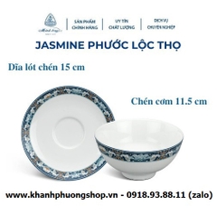 bộ chén tô dĩa Phước Lộc Thọ sứ Minh Long 16 món - bộ chén tô dĩa sứ minh long phước lộc thọ