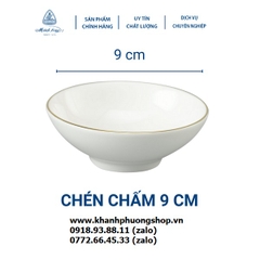 chén chấm viền vàng sứ Minh Long - chén chấm viền vàng sứ minh long