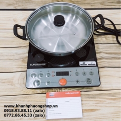 bếp từ Sunhouse mặt kính cường lực - bếp điện từ sunhouse mặt kính