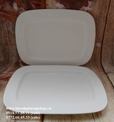Dĩa chữ nhật sứ Minh Long 32x23 - dĩa sứ hình chữ nhật minh long