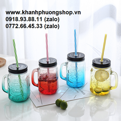 ly thủy tinh ống hút - ly ống hút thủy tinh