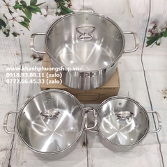 nồi inox 3 đáy Elmich xài bếp từ - nồi inox 3 đáy xài bếp từ