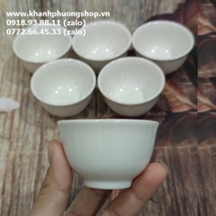 chung nhỏ ăn trứng lộn sứ Minh Long - chung sứ nhỏ ăn trứng lộn