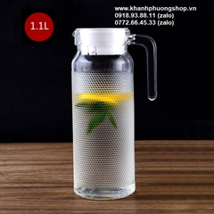 bình đựng nước thủy tinh 1.8L - bình thủy tinh đựng nước