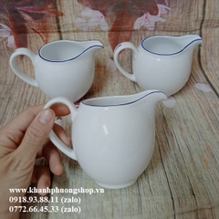 gàu rót sốt sứ Minh Long viền xanh dương dung tích 220ml - rót sốt sứ minh long viền xanh