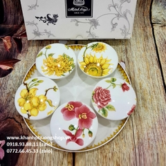 khay mứt sứ Minh Long - khay mứt sứ - khay mứt gốm sứ Minh Long