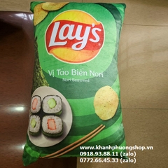 gối ôm hình gói bán snack siêu to 65x100cm - gối ôm hình bim bim siêu to