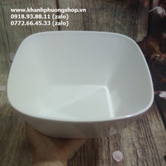 tô vuông loe cỡ lớn sứ Minh Long - tô vuông lớn sứ minh long
